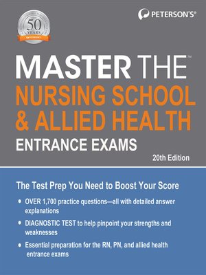 cover image of Master the Nursing School & Allied Health Entrance Exams